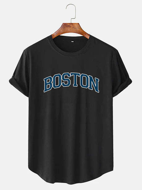 Boston Print T-Shirt-Vacay Outfit