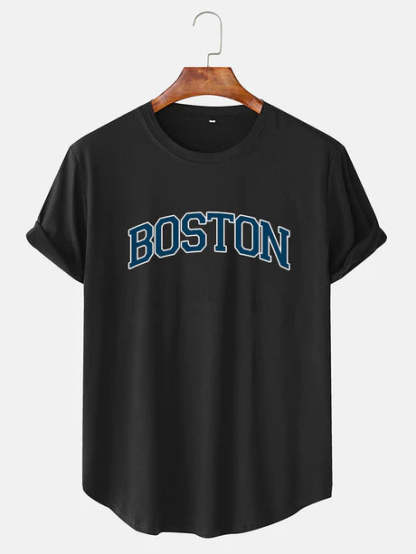 Boston Print T-Shirt-Vacay Outfit