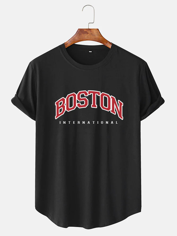 Boston Print Cool T-Shirt-Vacay Outfit