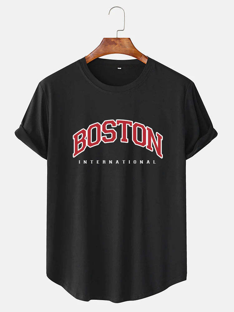 Boston Print Cool T-Shirt-Vacay Outfit