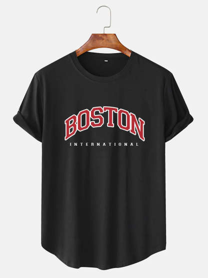 Boston Print Cool T-Shirt-Vacay Outfit