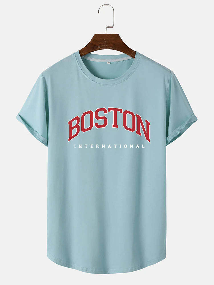 Boston Print Cool T-Shirt-Vacay Outfit
