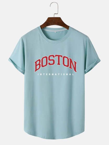 Boston Print Cool T-Shirt-Vacay Outfit