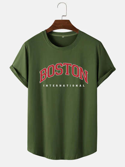 Boston Print Cool T-Shirt-Vacay Outfit
