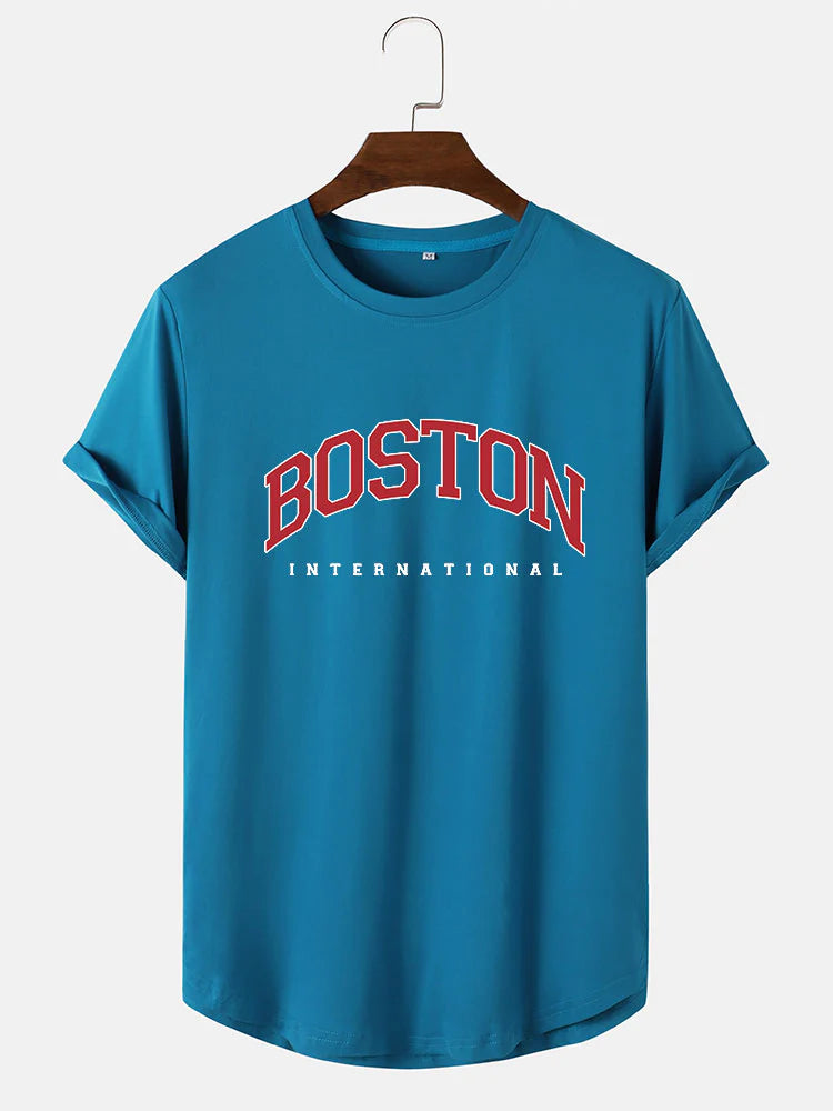 Boston Print Cool T-Shirt-Vacay Outfit