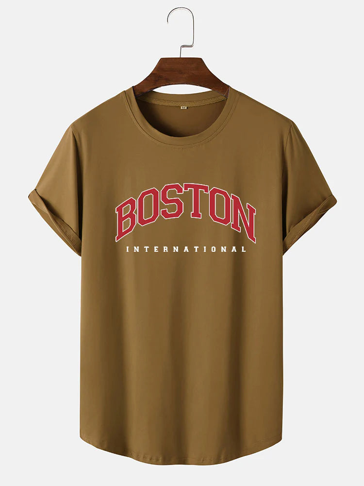 Boston Print Cool T-Shirt-Vacay Outfit