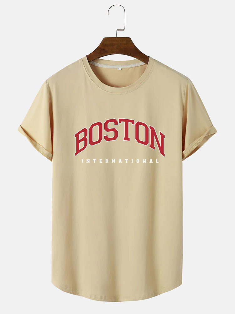 Boston Print Cool T-Shirt-Vacay Outfit