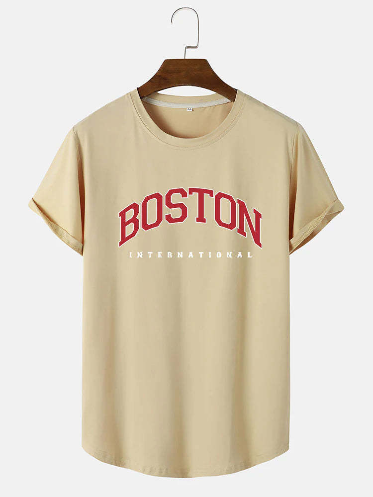 Boston Print Cool T-Shirt-Vacay Outfit
