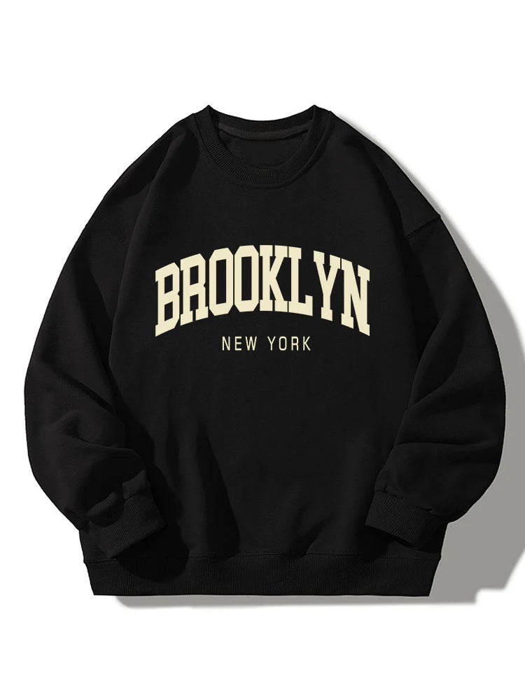 Brooklyn Print Relaxed Sweatshirt-Vacay Outfit