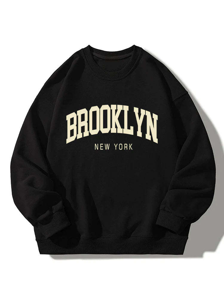 Brooklyn Print Relaxed Sweatshirt-Vacay Outfit