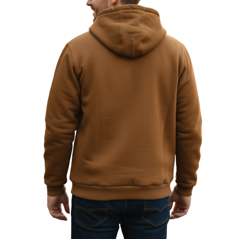 Men Rain Defender Relaxed Fit Midweight Sherpa-Lined Full-Zip Sweatshirt