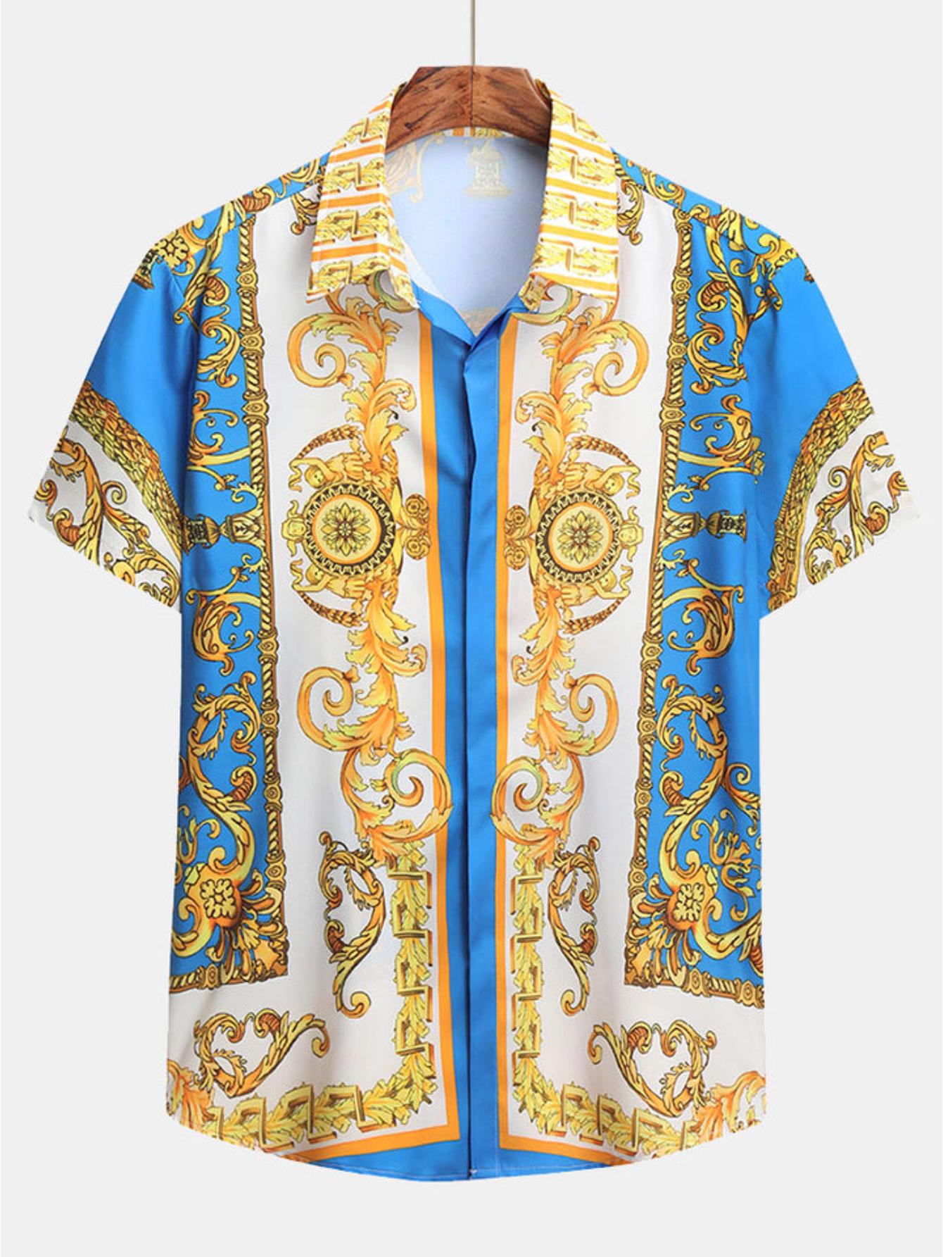 Baroque Print Azure Set-Vacay Outfit