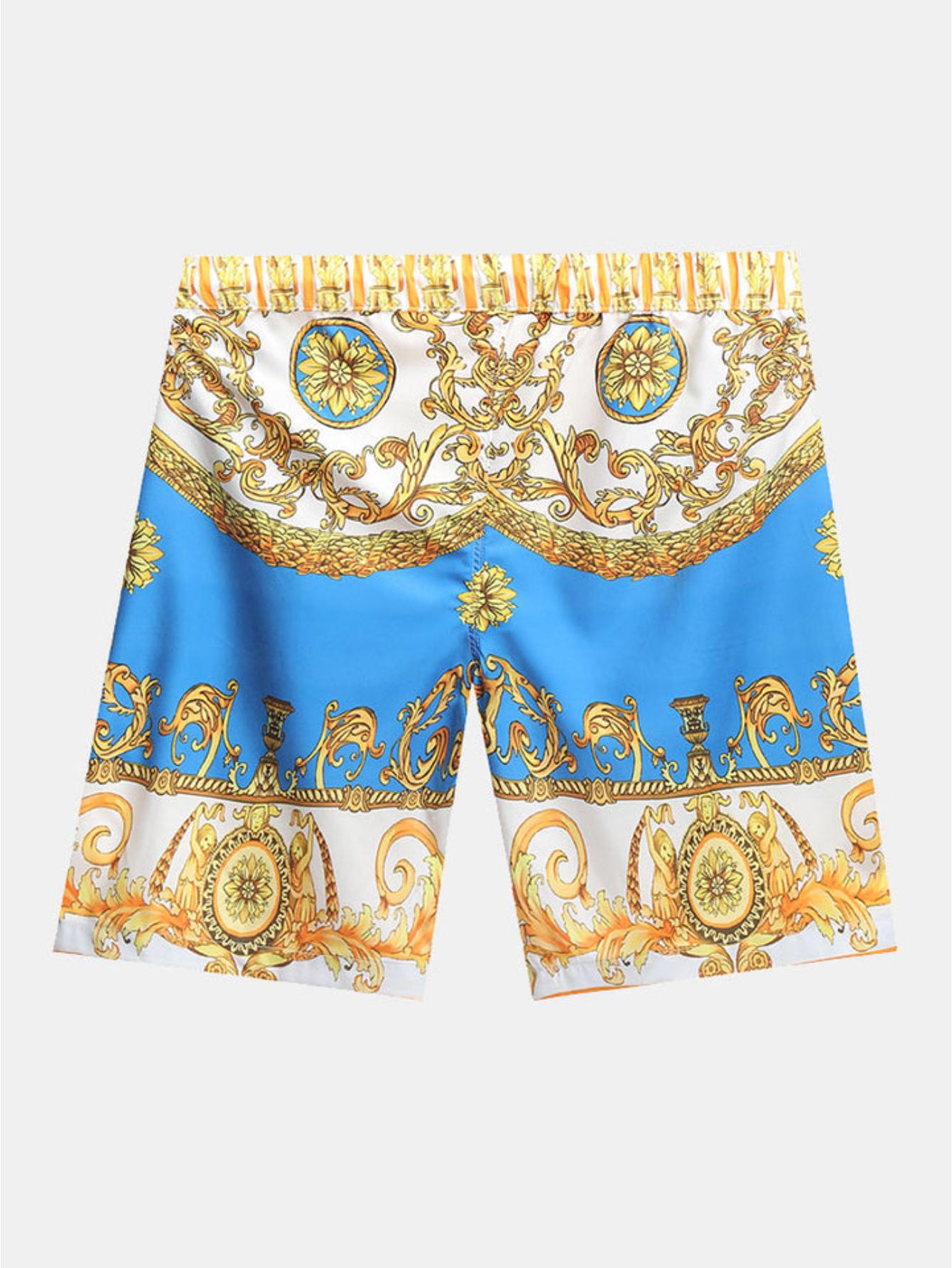 Baroque Print Azure Set-Vacay Outfit