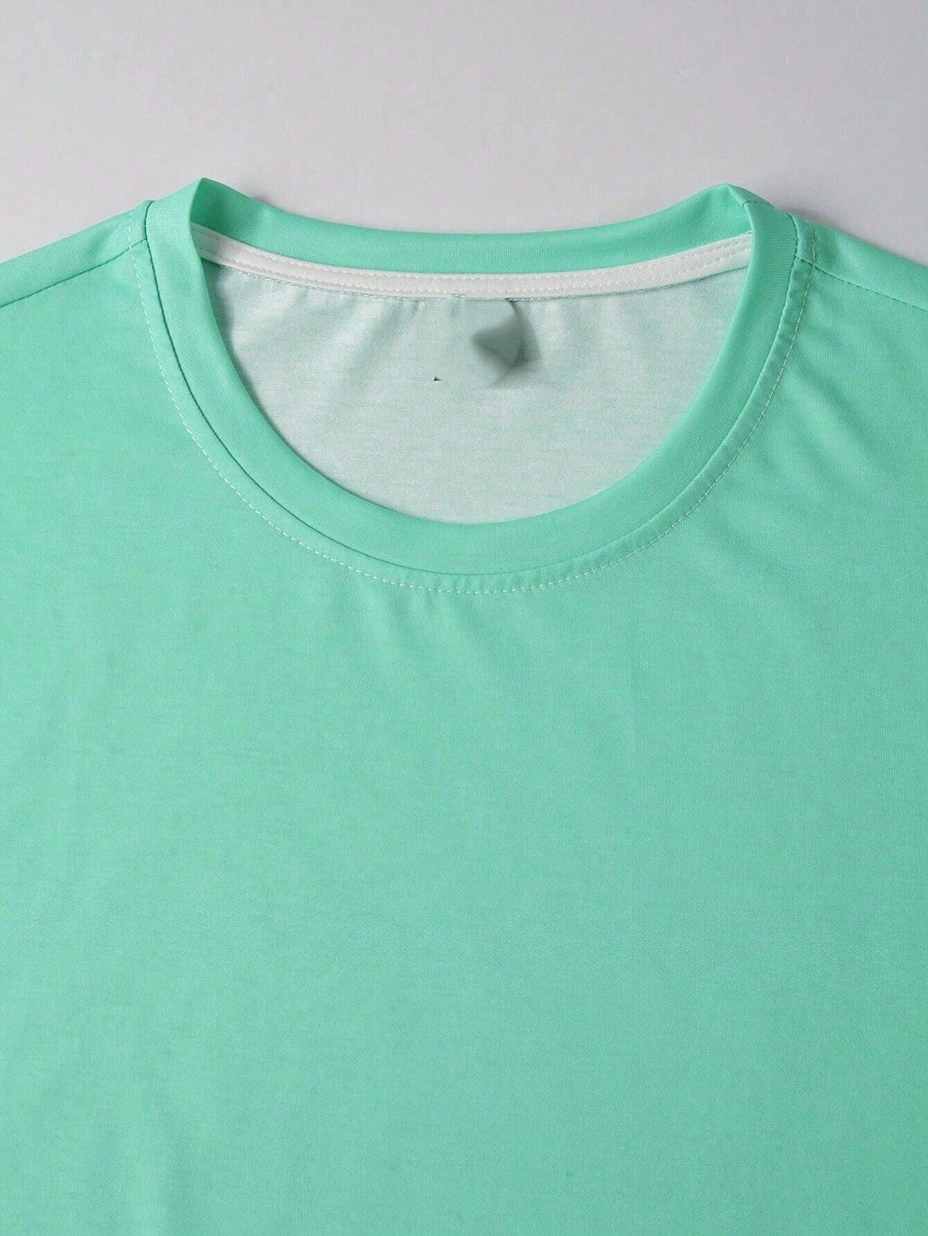 Botanical Print T Shirt With Drawstring Shorts-Vacay Outfit