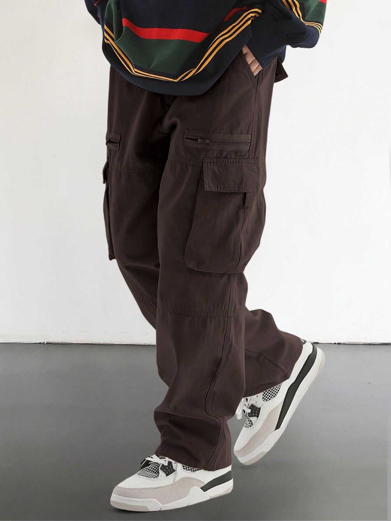 Cargo Pants With Flap And Side Pockets-Vacay Outfit