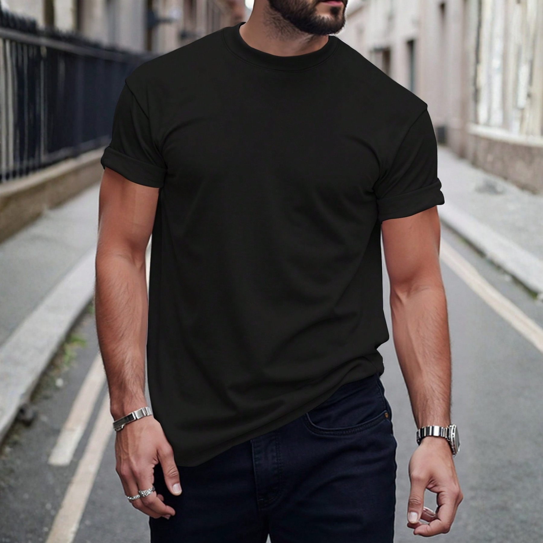 Casual Short Sleeve Summer T Shirt For Men Daily Wear