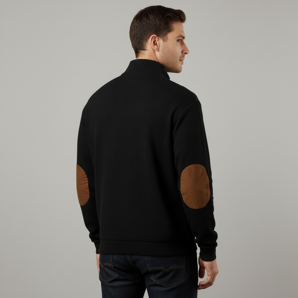 Casual Stand Collar Quarter Fall Metal Button Pullover Sweaters