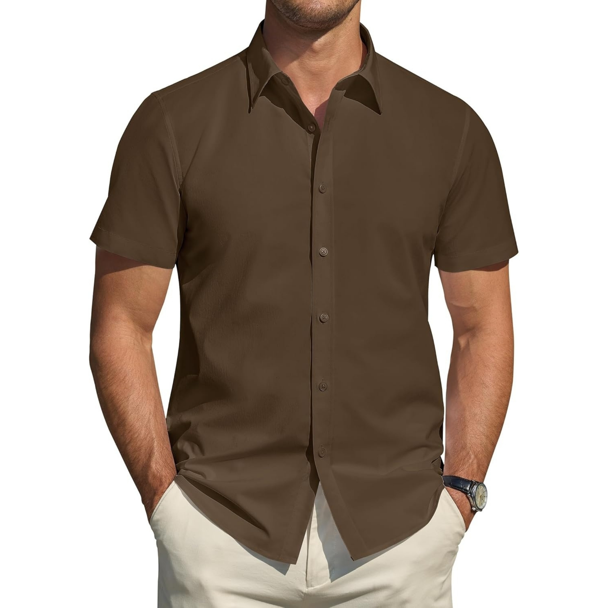 Casual Style Office Short Sleeve Shirt