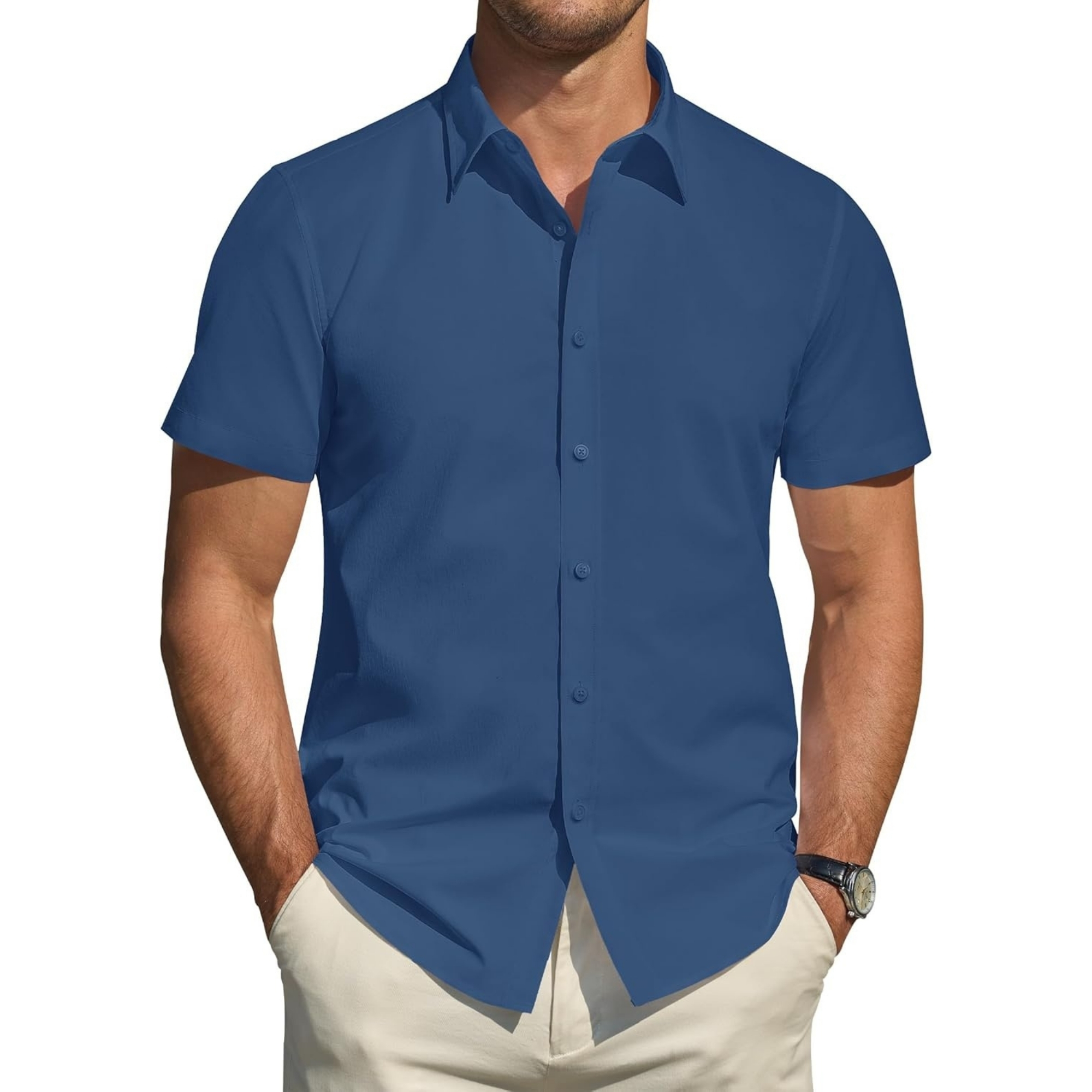 Casual Style Office Short Sleeve Shirt