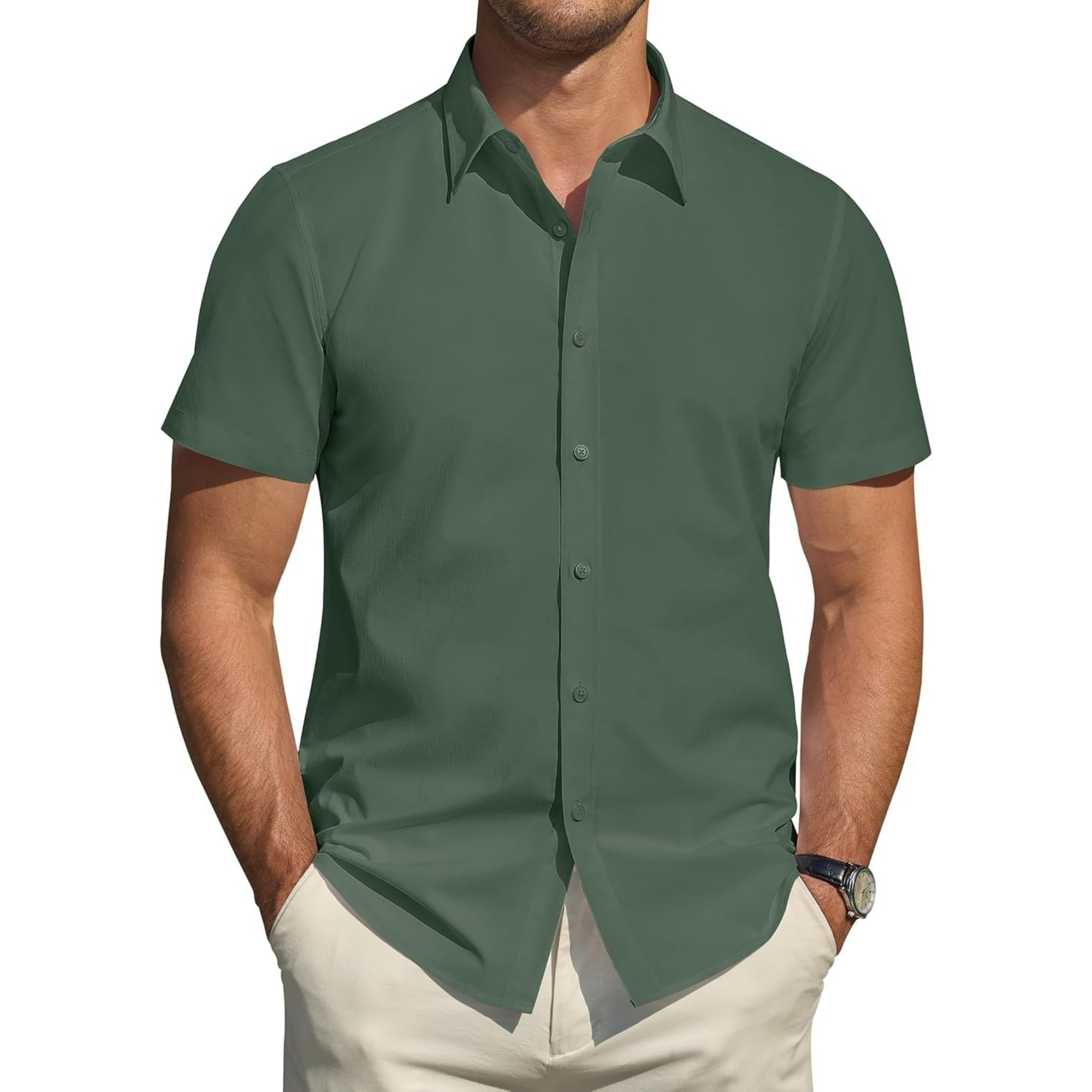 Casual Style Office Short Sleeve Shirt