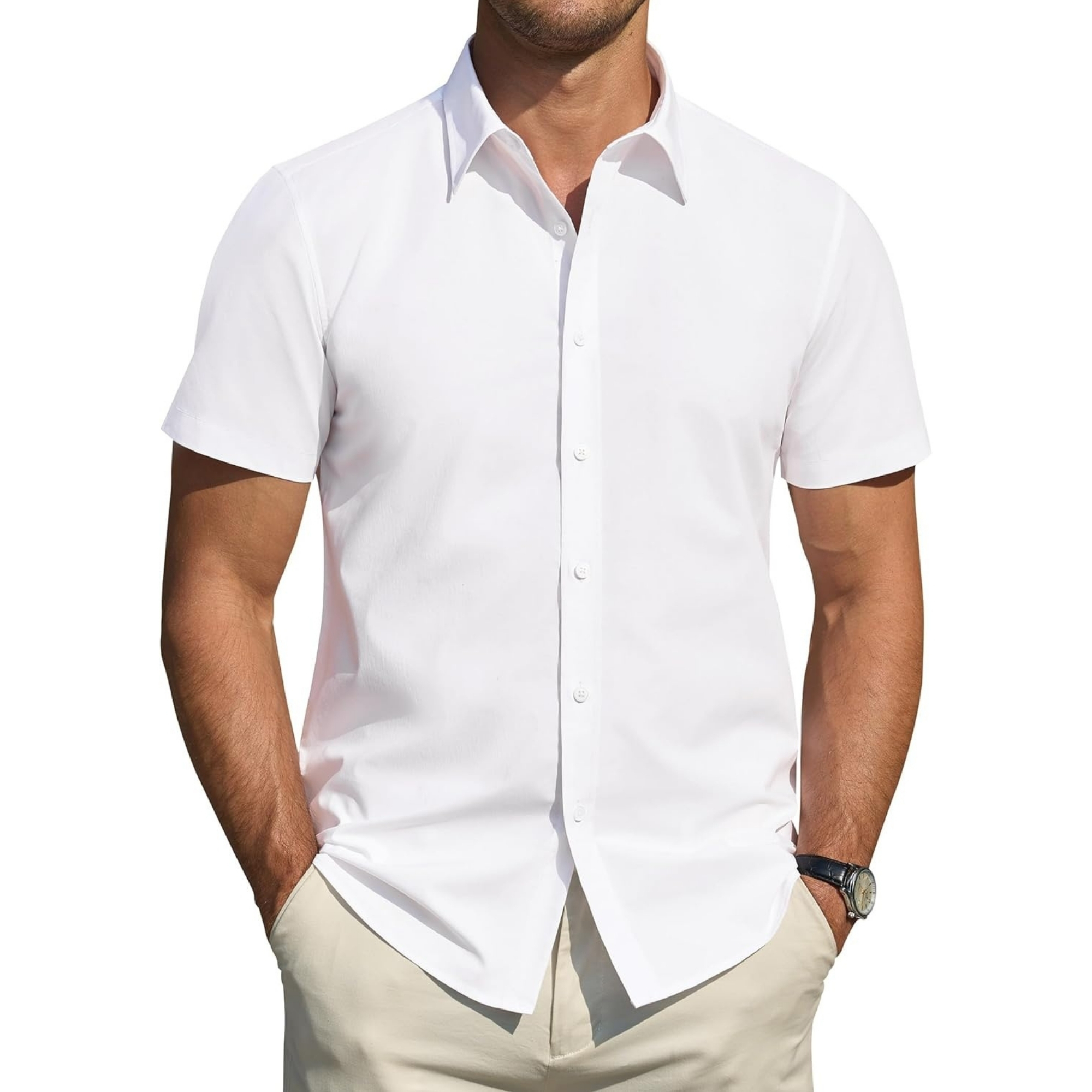 Casual Style Office Short Sleeve Shirt