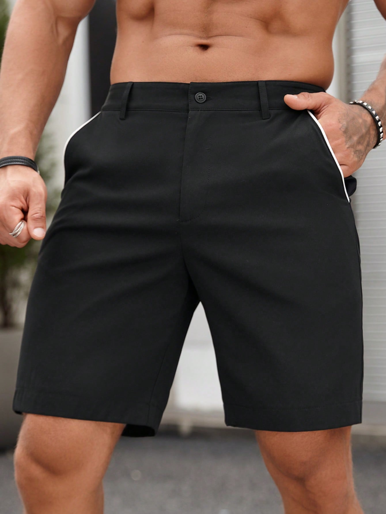 Casual Slant Pocket Shorts-Vacay Outfit
