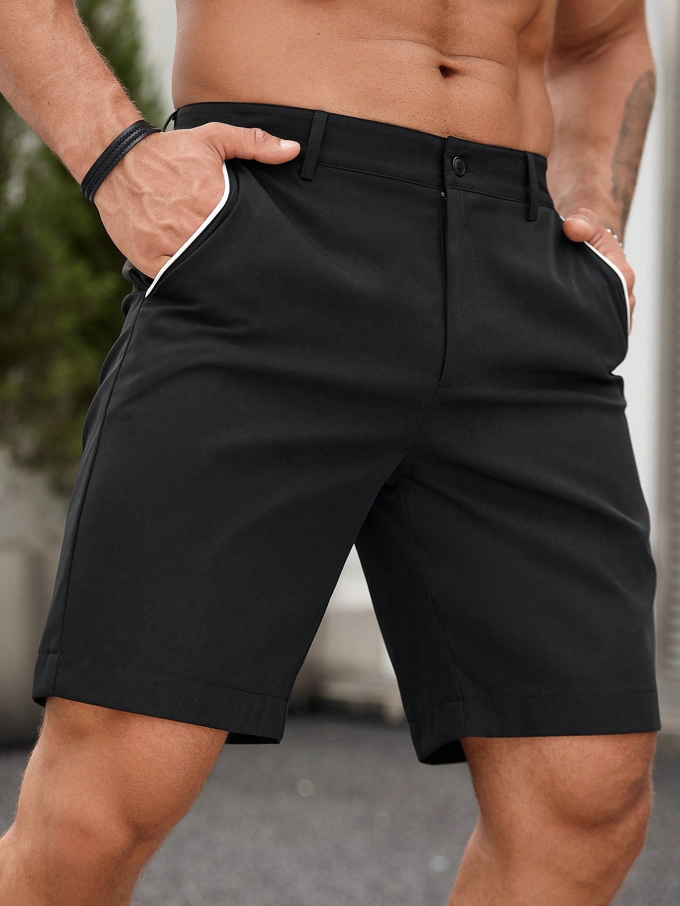 Casual Slant Pocket Shorts-Vacay Outfit