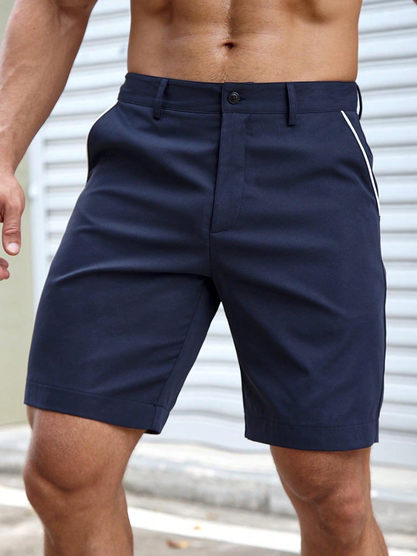 Casual Slant Pocket Shorts-Vacay Outfit