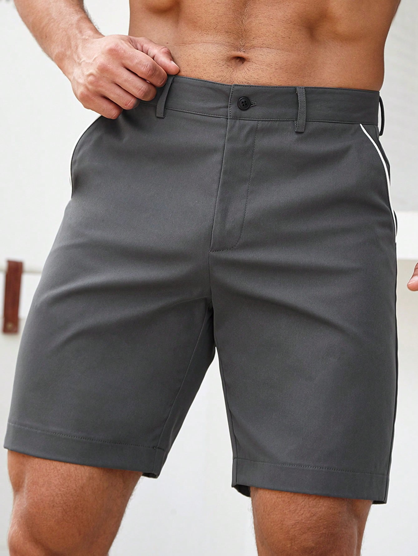 Casual Slant Pocket Shorts-Vacay Outfit