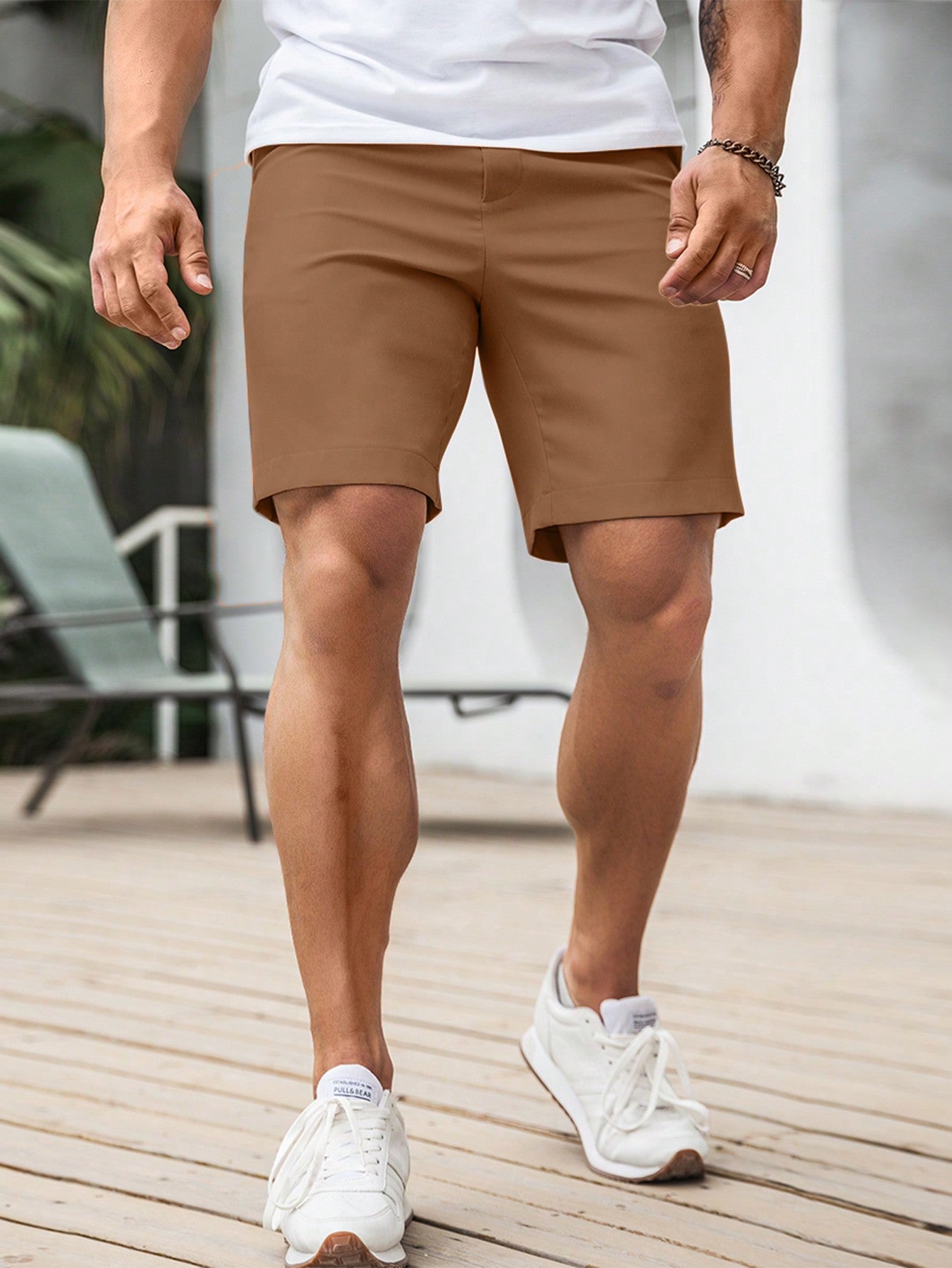 Casual Slant Pocket Shorts-Vacay Outfit