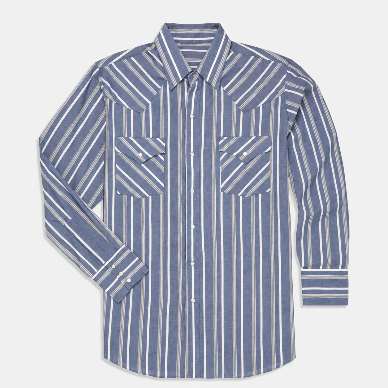 Casual Long Sleeve Striped Shirt For Men With Pockets