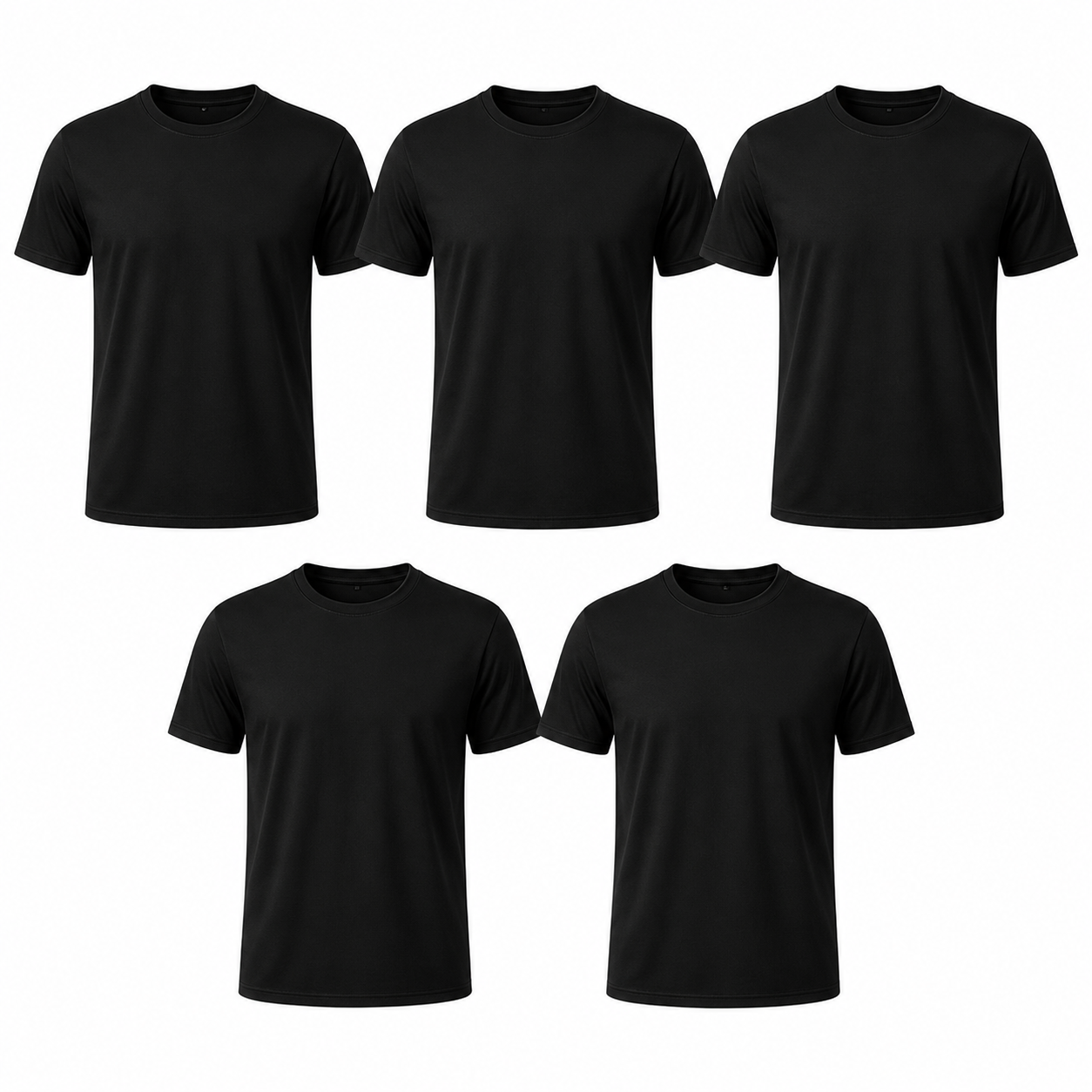 5 Pieces Casual Short Sleeve Blank T Shirt Set 