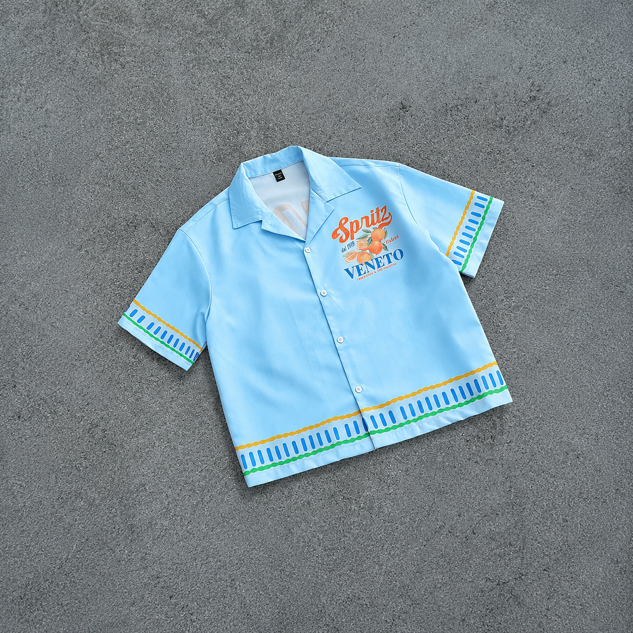 Casual Beach Themed Short Sleeve Shirt
