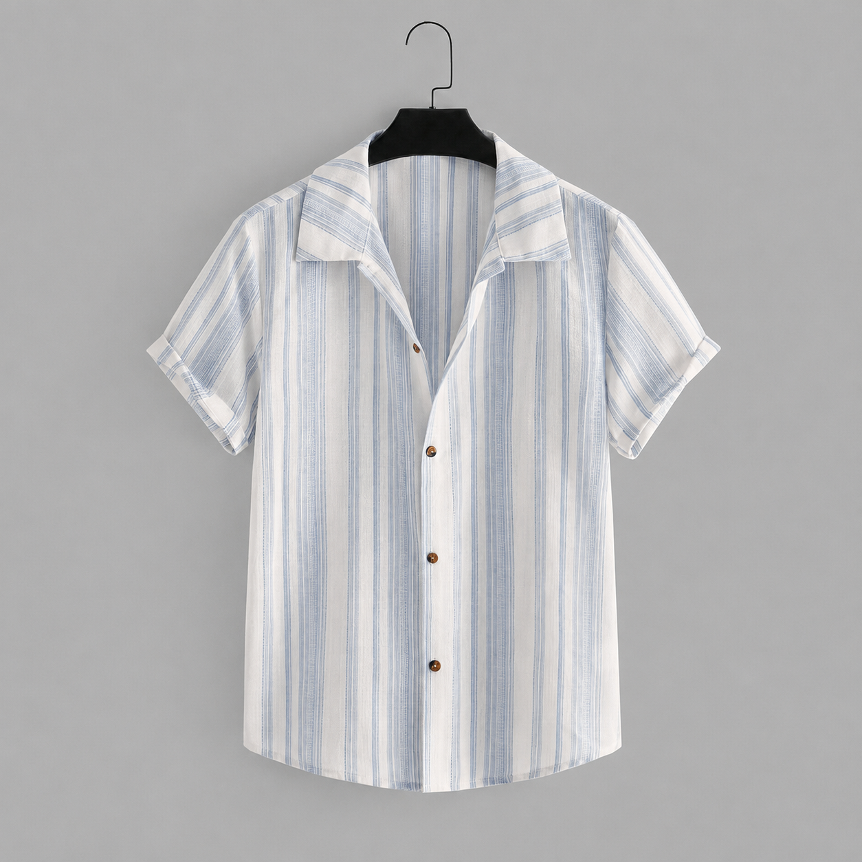Casual Versatile Short Striped Sleeve Shirt For Men