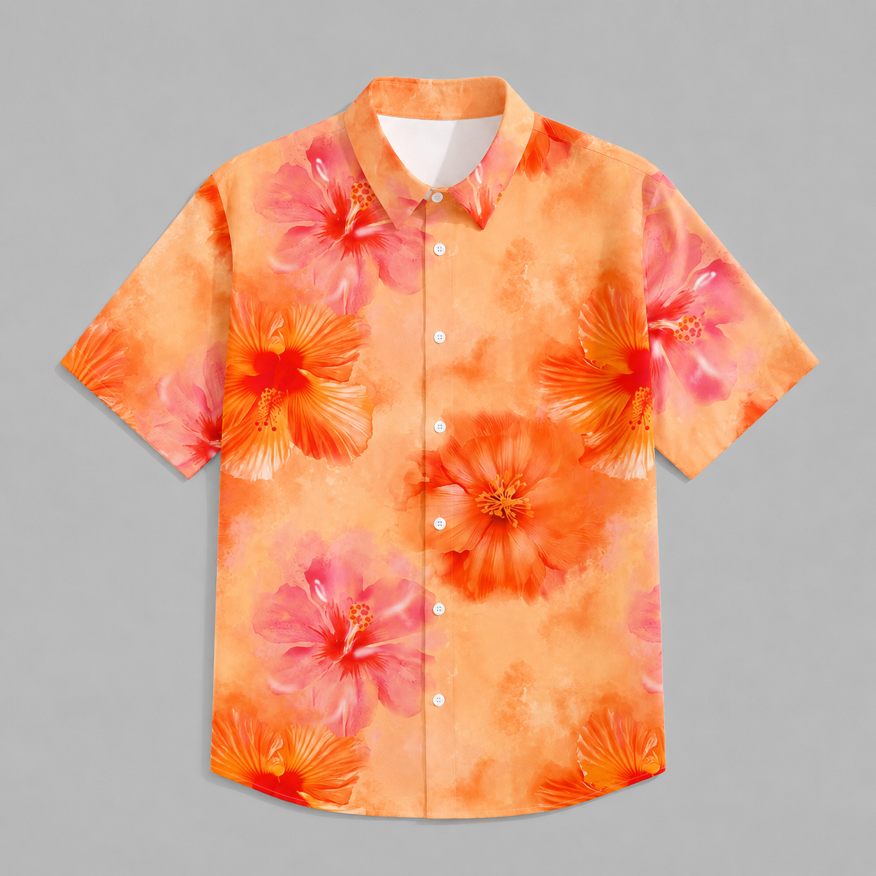 Casual Floral Summer Tropical Shirt For Men