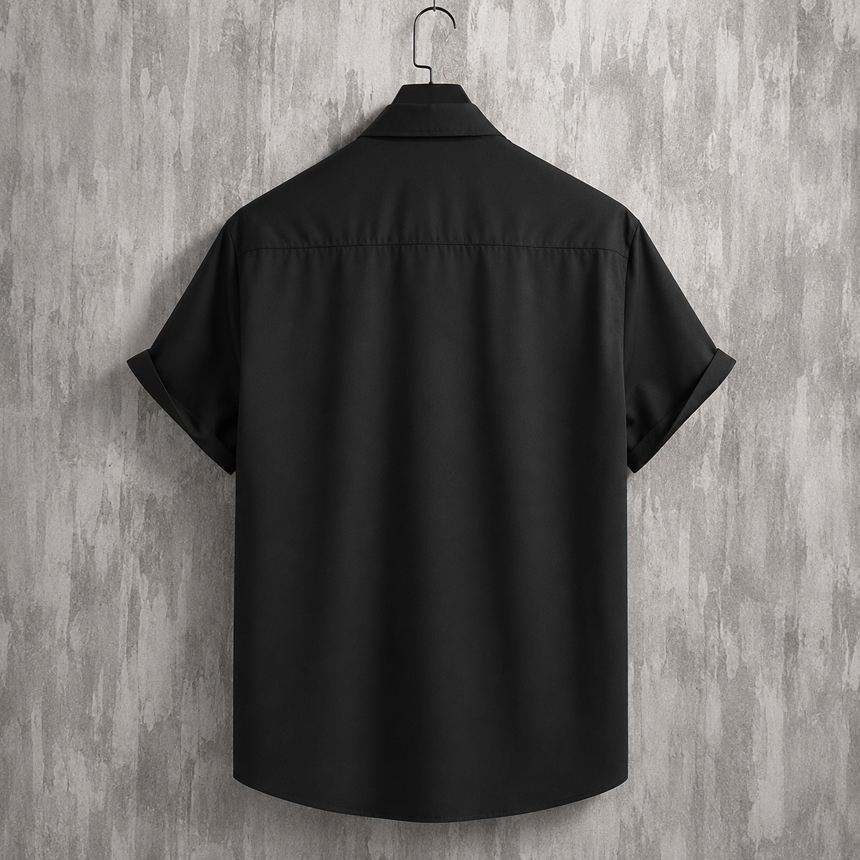 Casual Front Button Rose Print Short Sleeve Shirt For Men