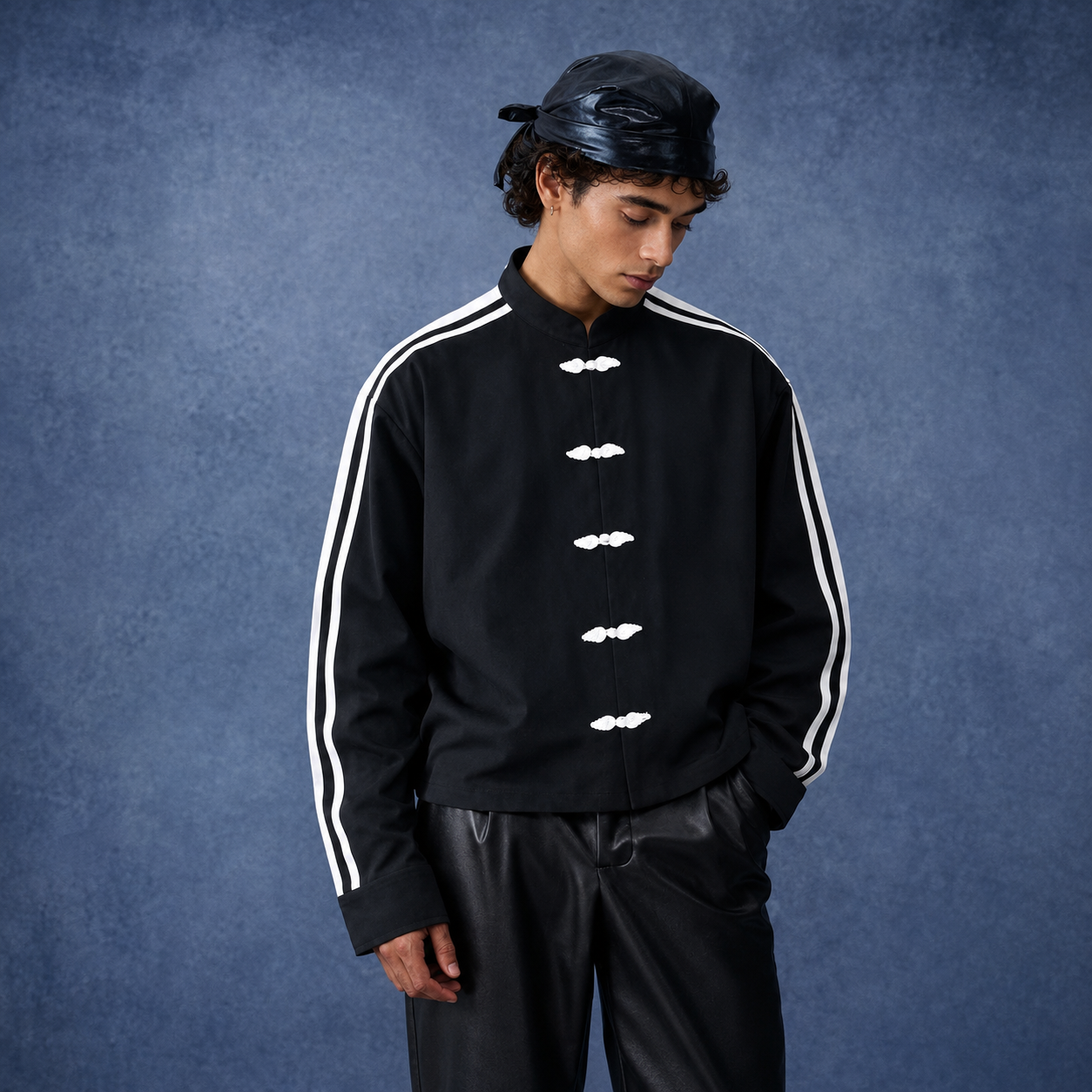 Long Sleeve Casual Button Up Boxy Cropped Shirt For Men