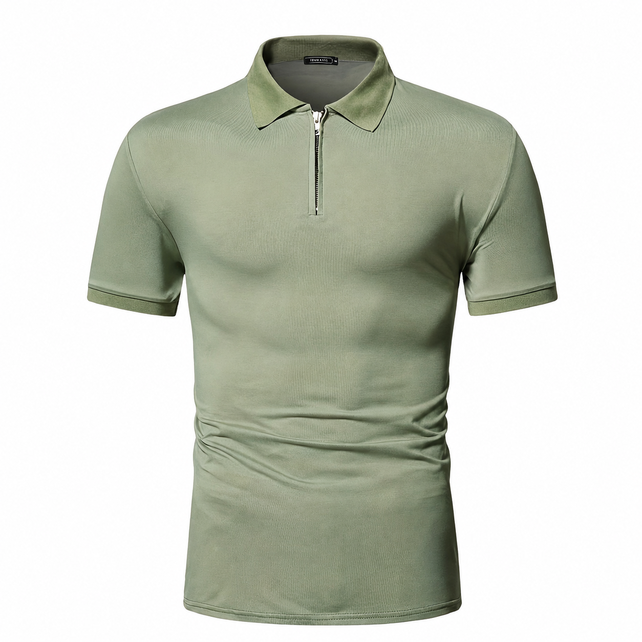 Casual And Stretchable Zipper Lapel Shirt For Men