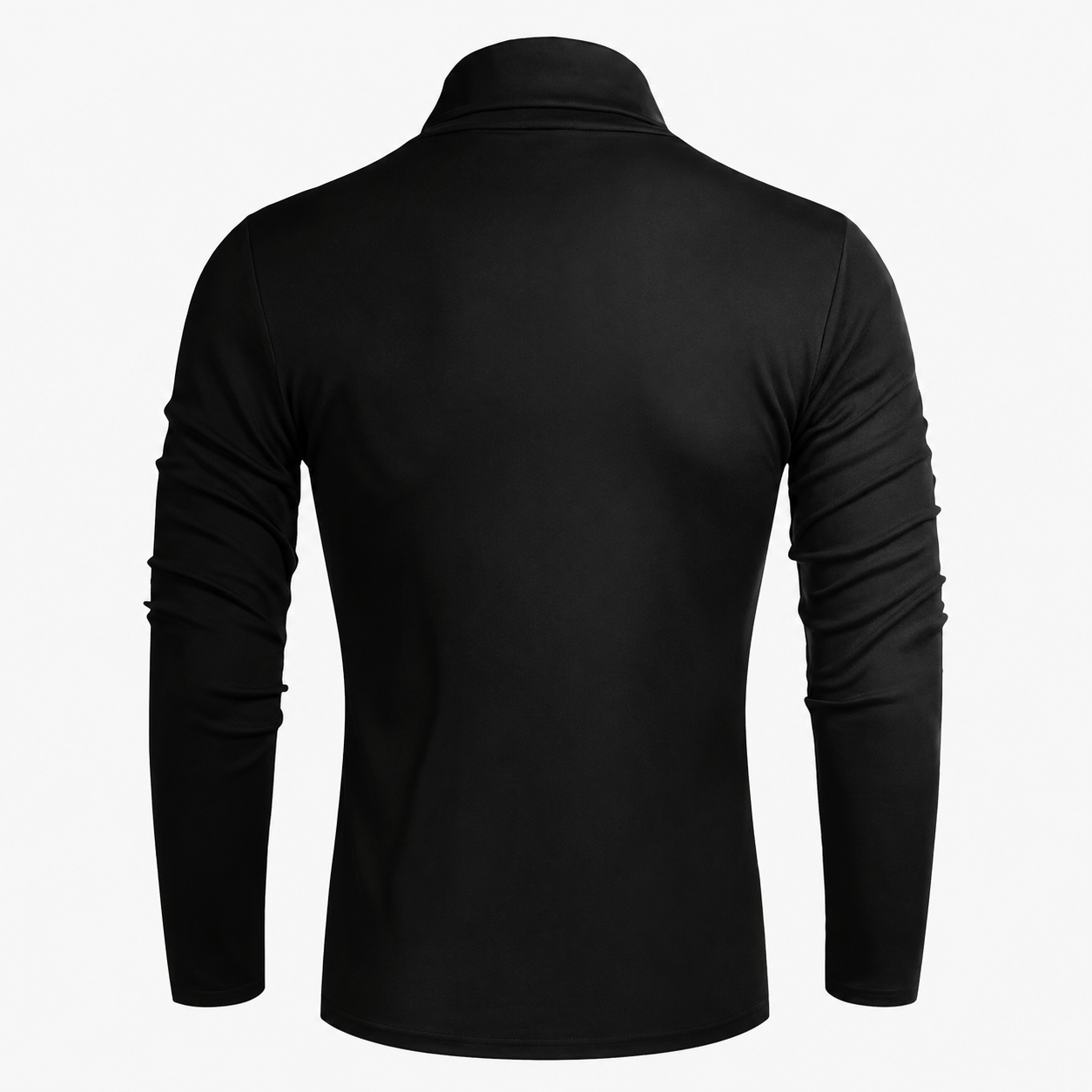 Slim Fit Long Sleeve Turtleneck Layering T Shirt for Men