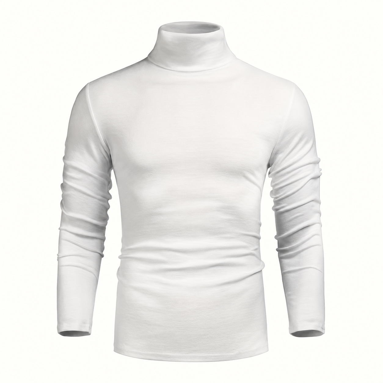 Slim Fit Long Sleeve Turtleneck Layering T Shirt for Men
