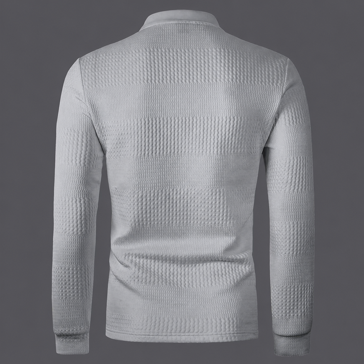  Jacquard Long Sleeve Polo Shirt For Women