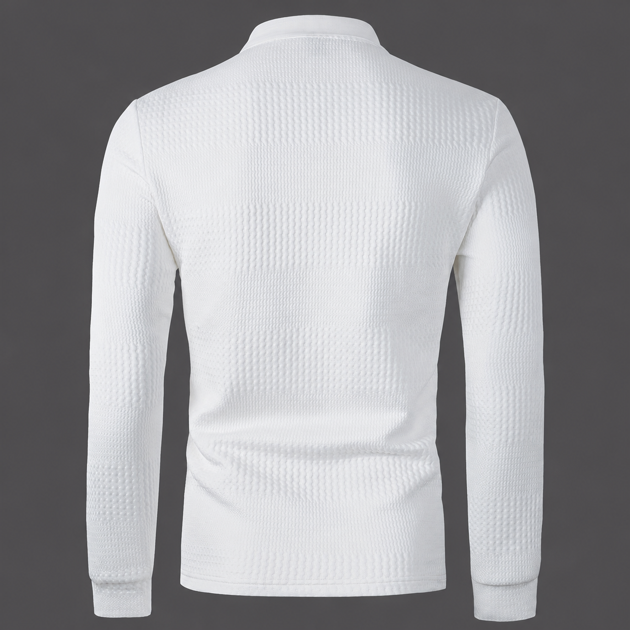 Jacquard Long Sleeve Polo Shirt For Women