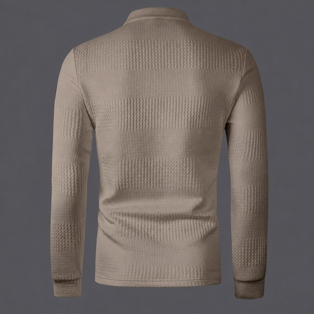  Jacquard Long Sleeve Polo Shirt For Women