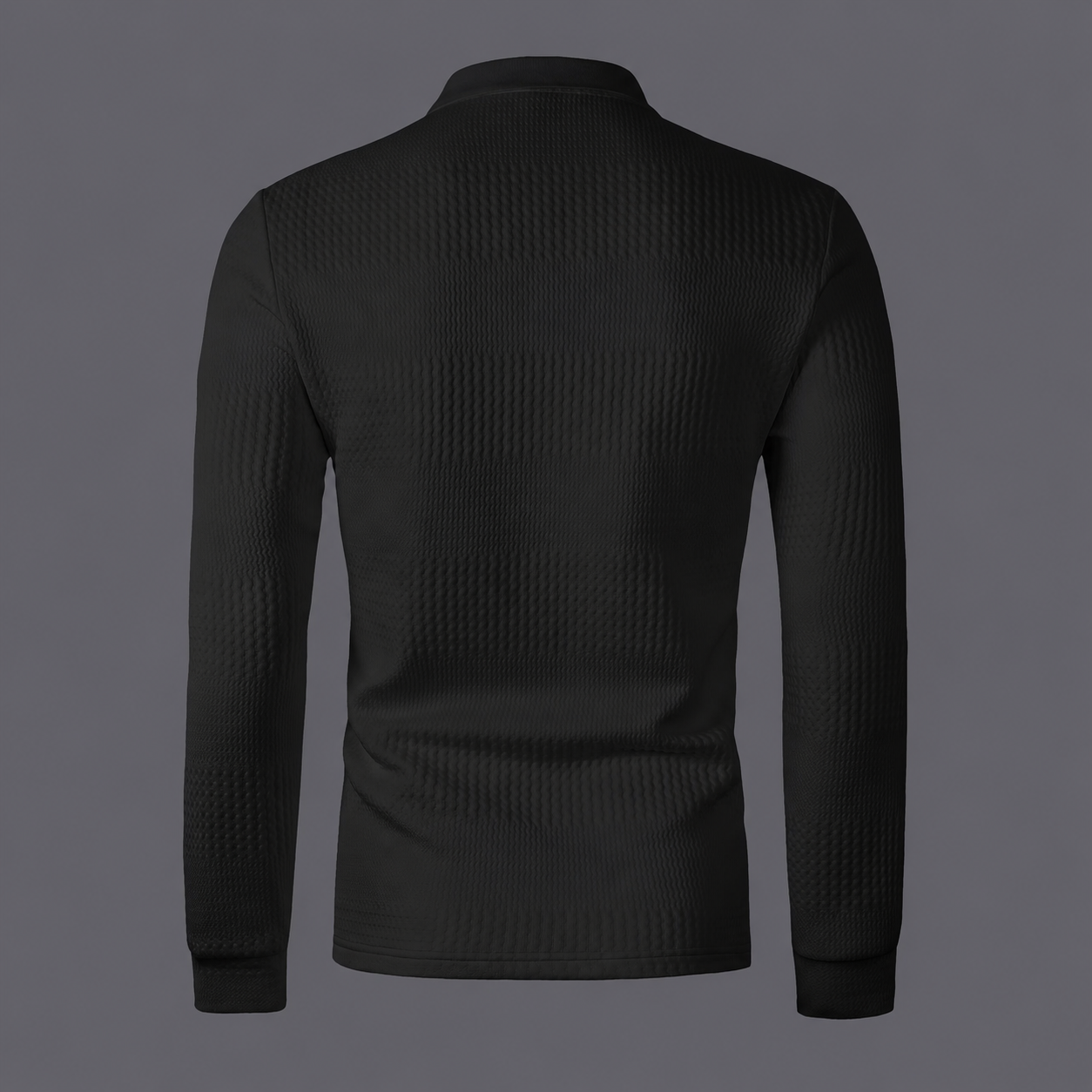  Jacquard Long Sleeve Polo Shirt For Women