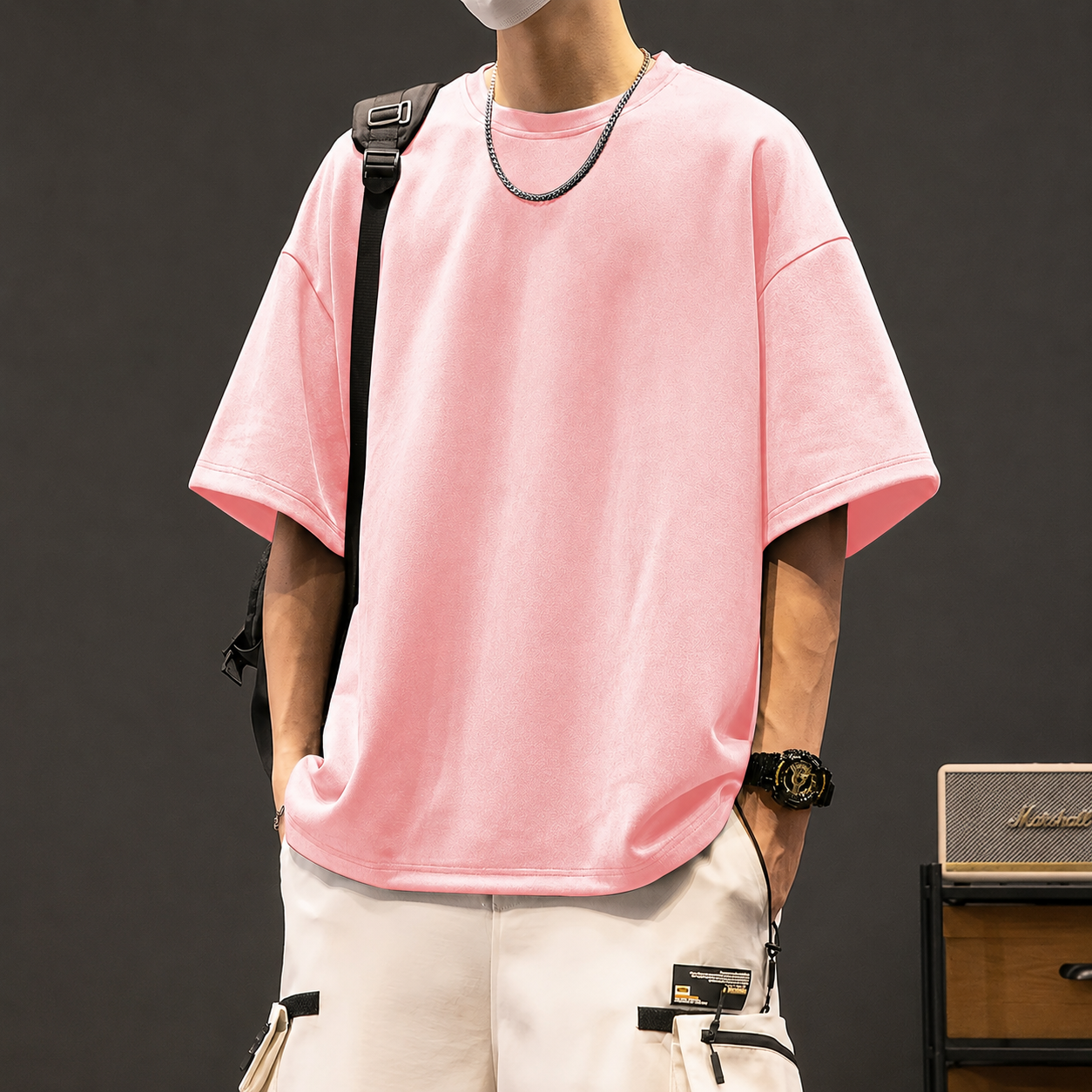 Oversized Short Sleeve Casual T-Shirt for Men
