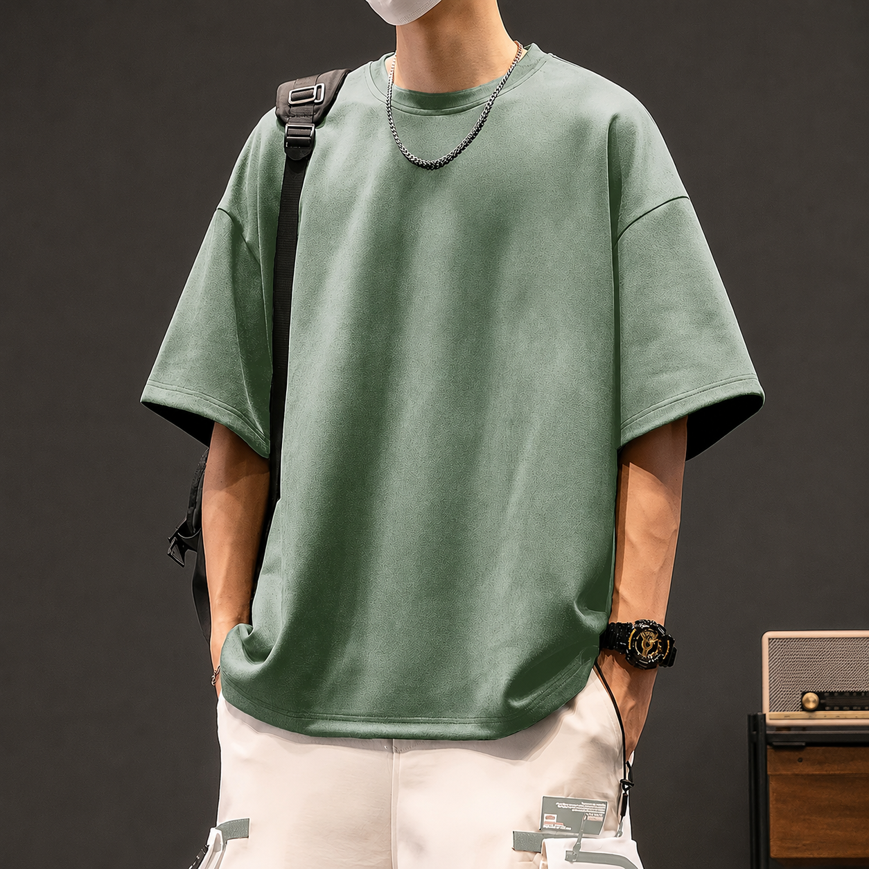 Oversized Short Sleeve Casual T-Shirt for Men