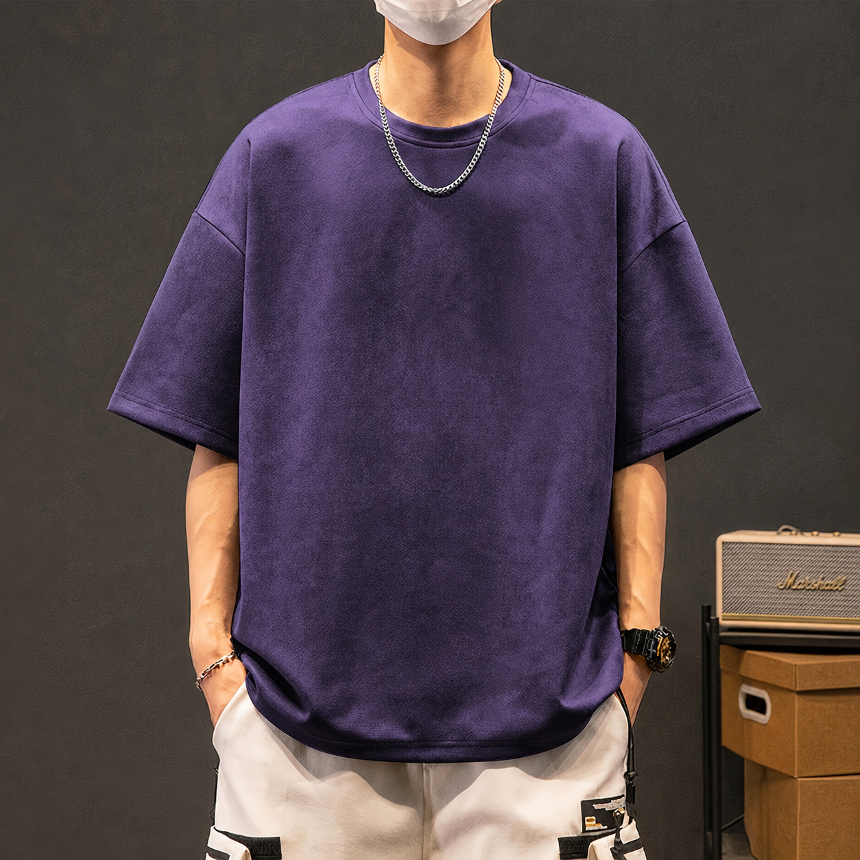 Oversized Short Sleeve Casual T-Shirt for Men