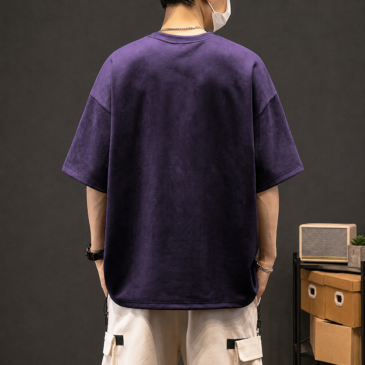 Oversized Short Sleeve Casual T-Shirt for Men