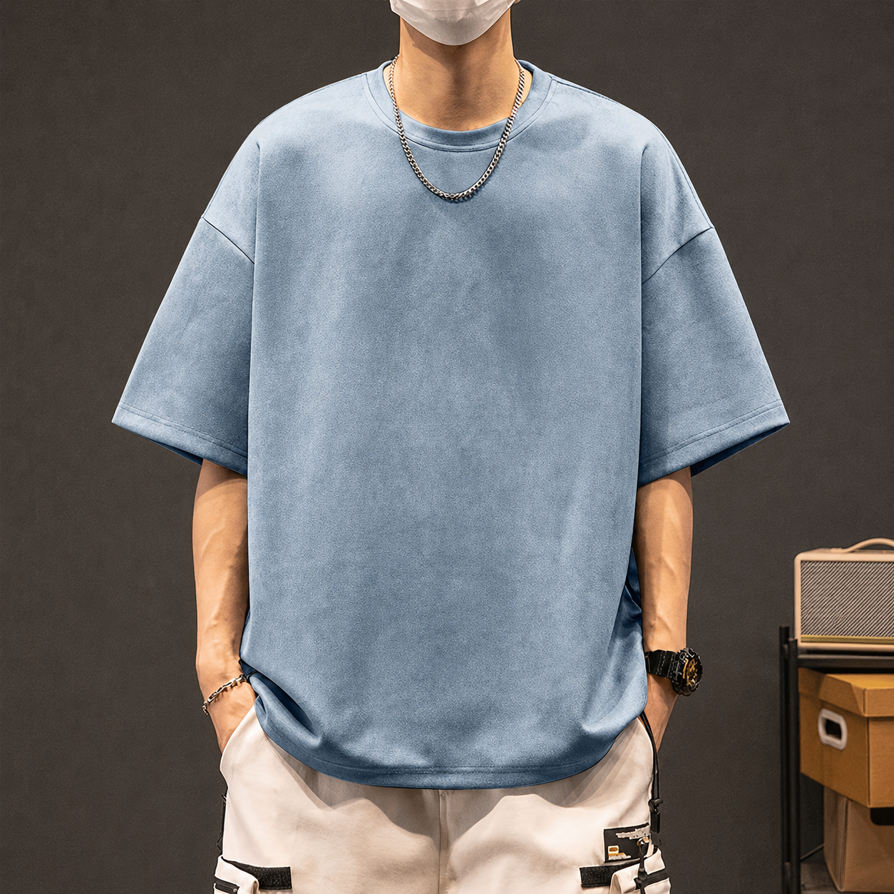 Oversized Short Sleeve Casual T-Shirt for Men