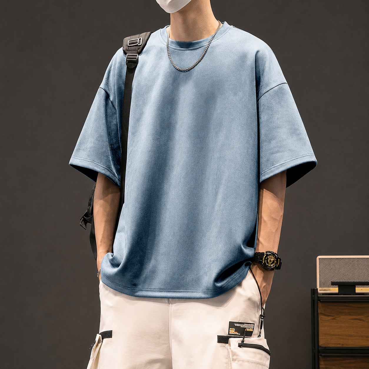 Oversized Short Sleeve Casual T-Shirt for Men
